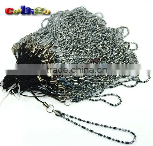Mobile Cell Phone Strap Lariat Black With Chain Plated (150mm Length) Fit For Toy Keychain Accessories photo-3