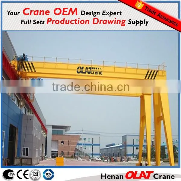 Best Price Single Girder Mobile Small Semi Gantry Crane 5ton for Sale