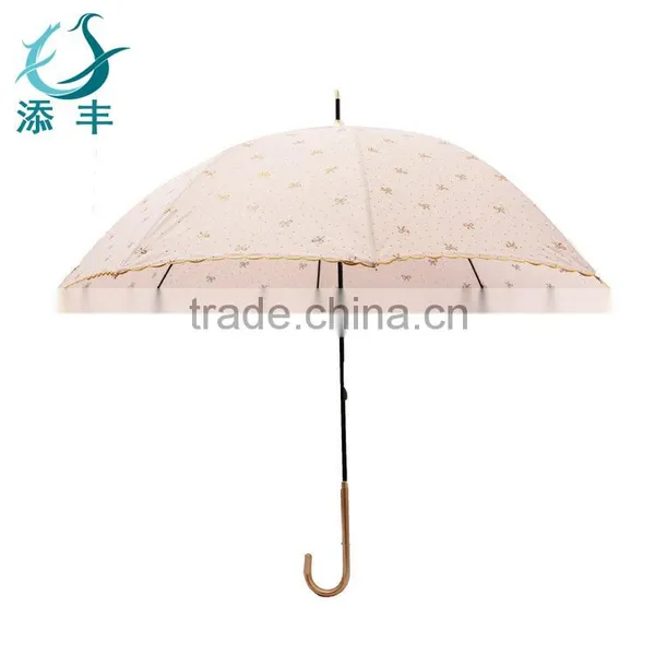 2016 Promotional Fashion Ladies Lace Straight Umbrella photo-2