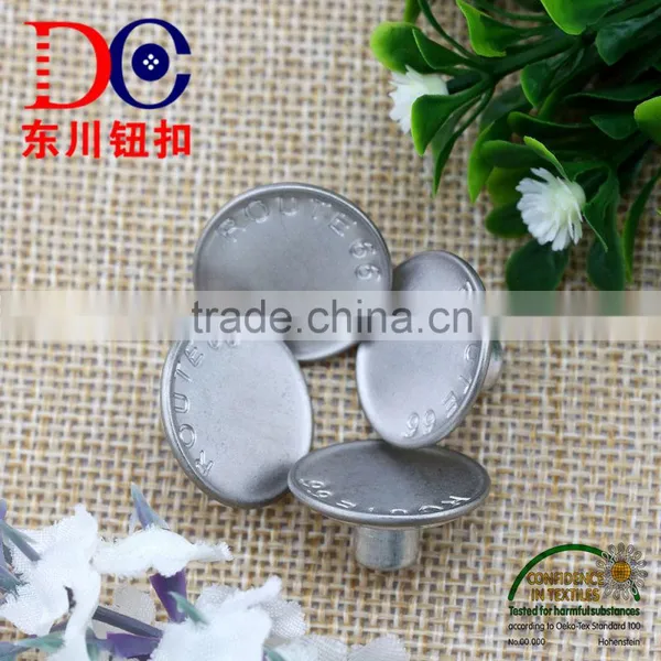 Factory Selling Custom Logo Silver Button Cover Metal Jeans Button photo-4