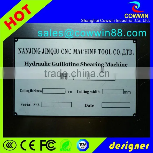 New Cusomized Die Casting Electrical Appliances Nameplate photo-5