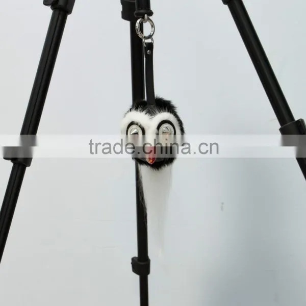 Hot Selling Owl Leather Keychain Fur Pompoms Keychain photo-5