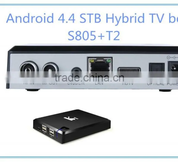 Android 4.4 TV Converter Box S805 1080p Full HD Android DVB-T2 Hybrid Set Top Box Wifi TV Smart Box