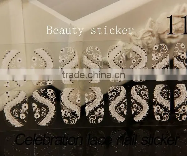 Beauty Art Ultrathin Transparent White Lace Tools Nails Stickers photo-4