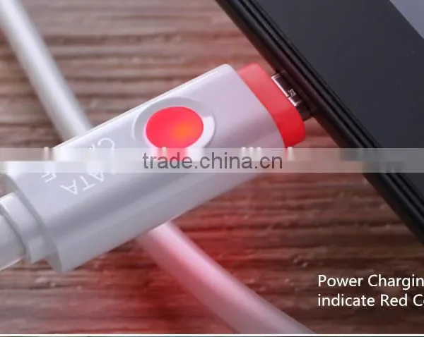 Ultra Thin USB Cable for Mobile Phone Soft USB Data Transfer Cable Charger With LED Light photo-3