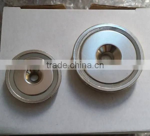 Neodymium Round Base Magnet With Countersunk Hole photo-2
