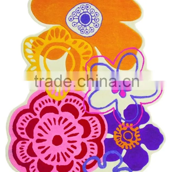 Luxury Flower Shaped Rug With Colorful Designs photo-2