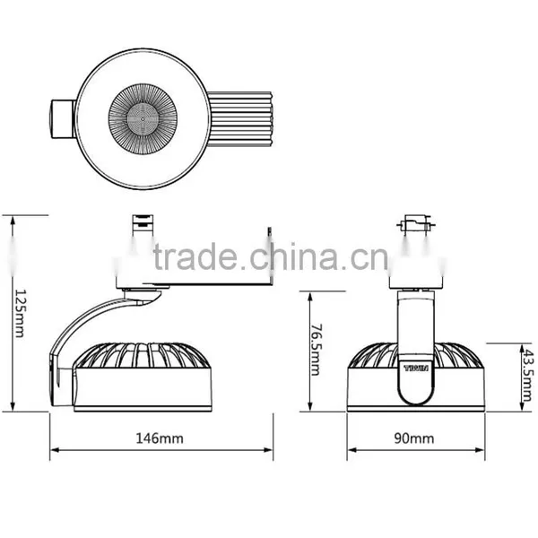 TIWIN 9W 12W 15W Commercial Cob Led Track Light With White Black Body Finish photo-6