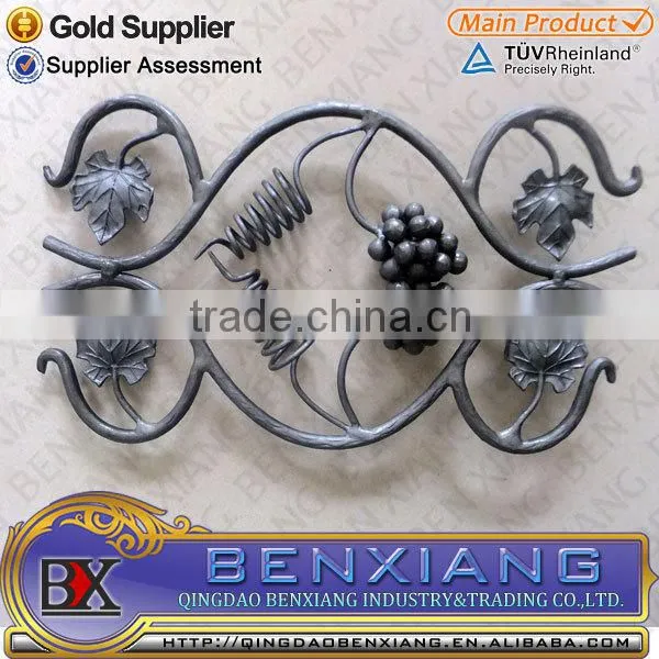 Forged Iron Decoration Fence Designs Gate Decorative Wrought Iron Components Fence Flower Panels photo-3