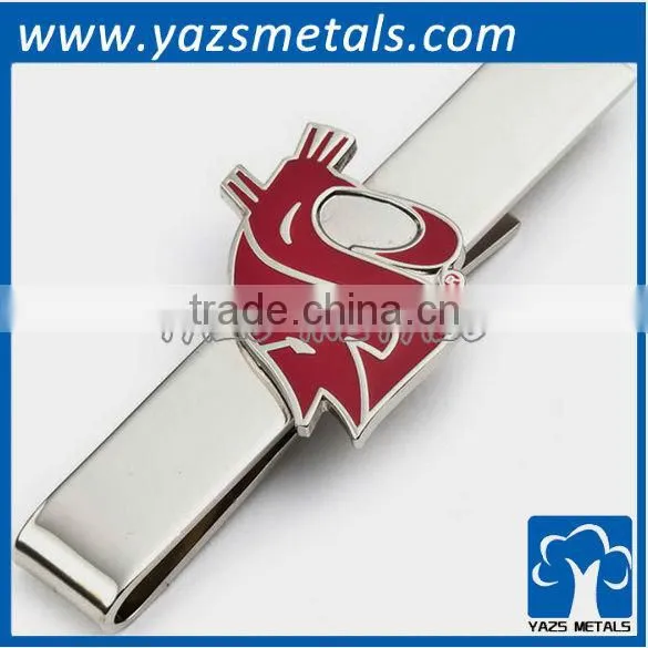 Cougars Bars and Cufflinks, Custom Made Metal Tie Clip With Design