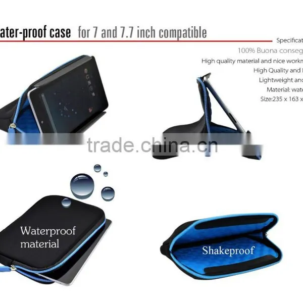 Wholsale Price in Store 7 Inch Neoprene Universal Pouch With Zipper for Ipad/samsung