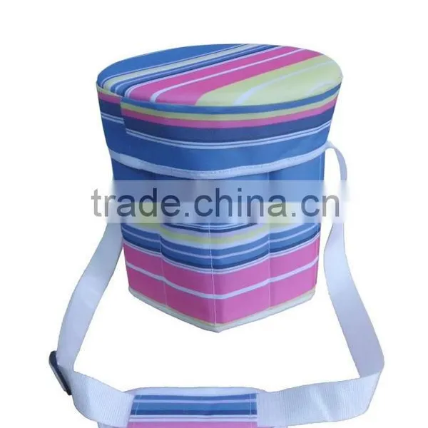 Foldable Stool Box Stripe Microfiber
