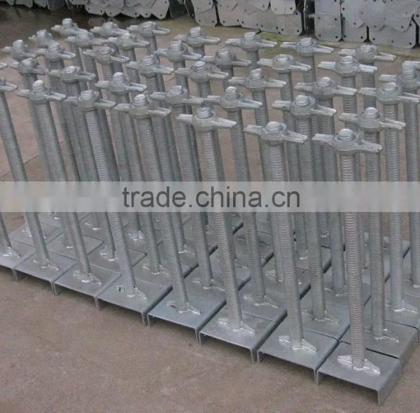 M34x4x600MM/150x150x5MM Hollow Jack Base Electro Galvanized