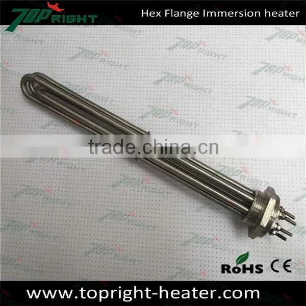 3kw Customized U Type SUS304 Electric Water Immersion Flange Heater and Flange Tubular Heater photo-3