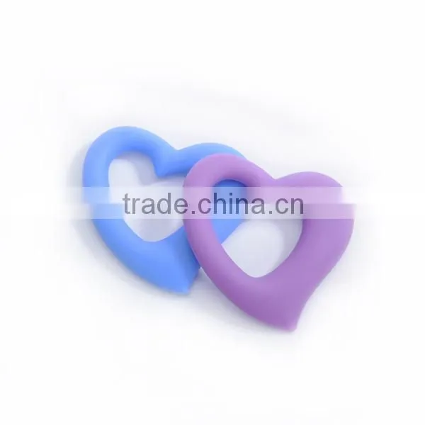 Heart Shape Silicone Teething Pendant For Baby Silicone Teething Pendant Necklace photo-5