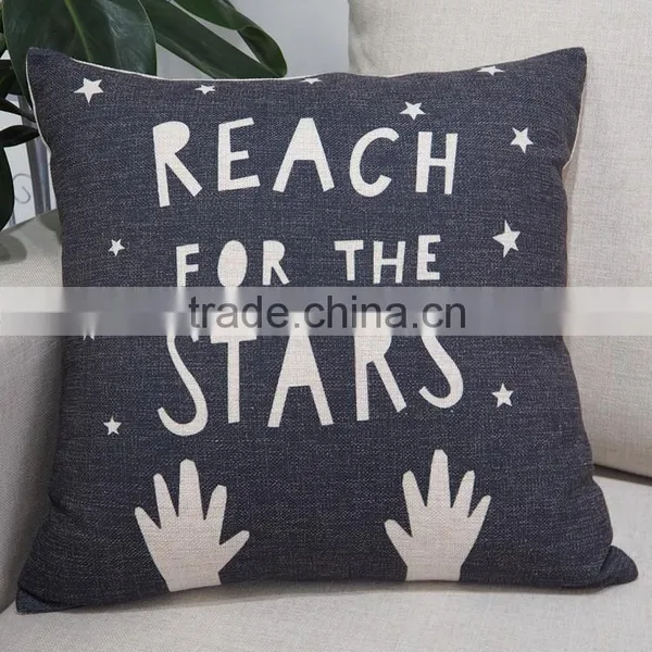 Custom Cartoon Design Printed Cushion Cover 18inch Square Linen/cotton Pillow Case photo-5