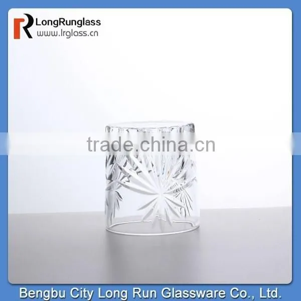 LongRun Eco-Friendly Pub Use Cut Glass Whisky Glass Cups, 10 Ounce photo-2