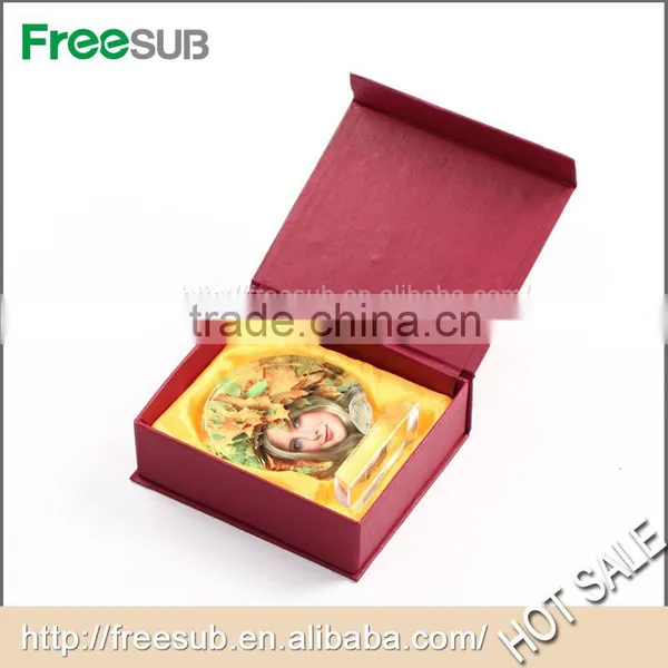 Fashion Style Dia 100mm Round Sunflower Blank 3D Sublimation Pictures of Crystals photo-6
