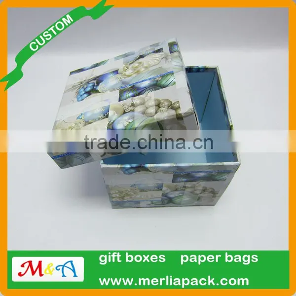 LED Lights Xmas Decorations Paper Box Handmade 2016 Lid and Base Box photo-4