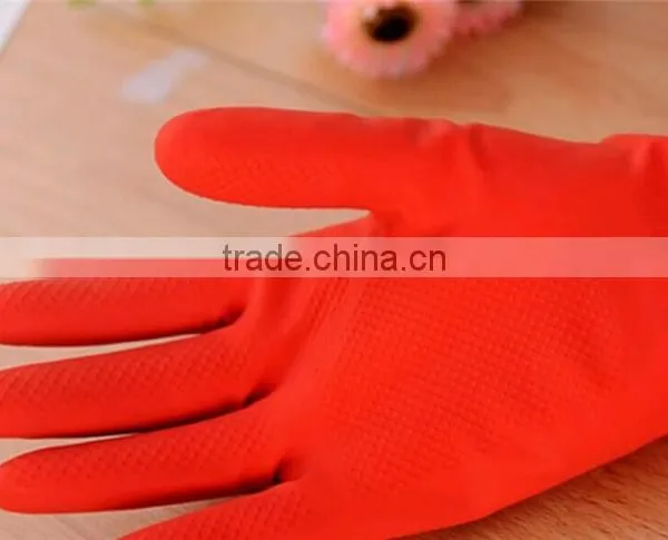 Korean Laundry Daily Cleaning Household Latex Gloves and Cashmere Waterproof Protective Kitchen Bathroom Laundry Rubber Gloves photo-4