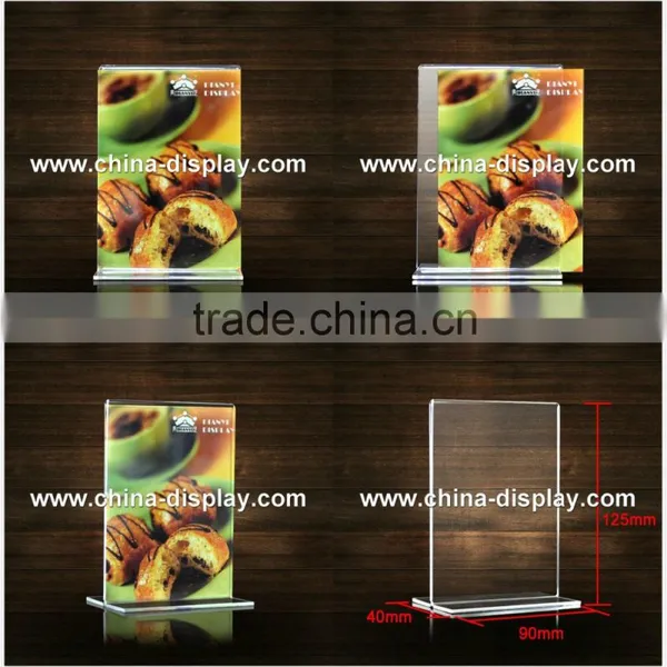 A4 Acrylic Romantic T Shape Menu Holder photo-2