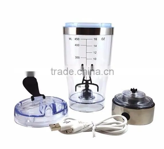 Bulk Items of BPA Free Titan Gel Li-ion USB Rechargeable Stainless Steel Electric Protein Shaker Mixer Cup Shaker Bottle photo-4