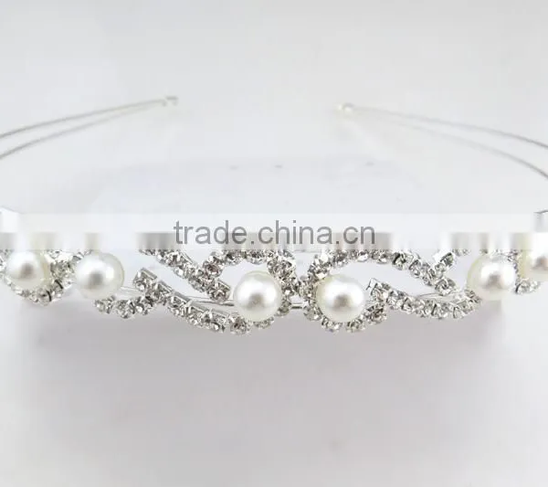 YiWu Best Design Pearl Crystal Types of Hair Bands
