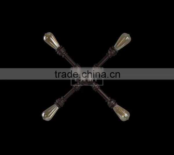 Industrial Metal Pipe Loft Wall Lamp Filament Wall Sconce Wall Mount photo-5