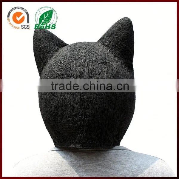 Donkey Kong Halloween Adults Costume Animal Black Sexy Cat Full Face Female Latex Mask photo-5