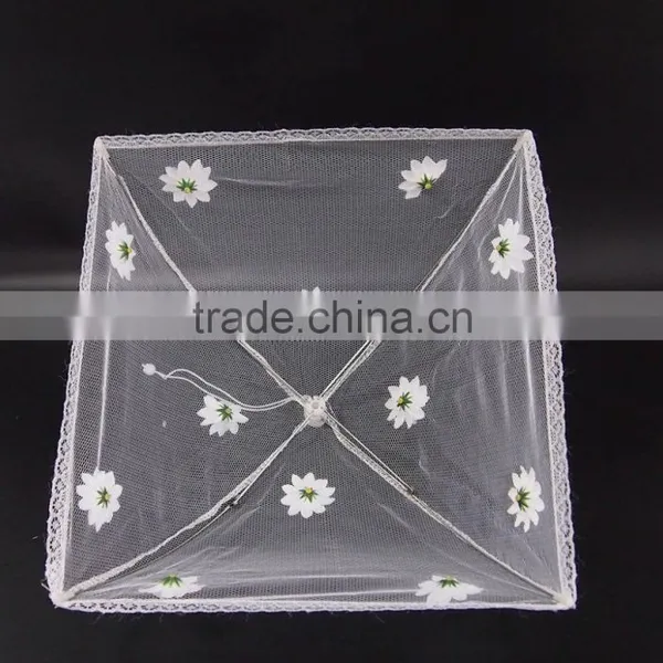 Kitchen Umbrella Mosquito Net Mesh Food Cover With Flower photo-3