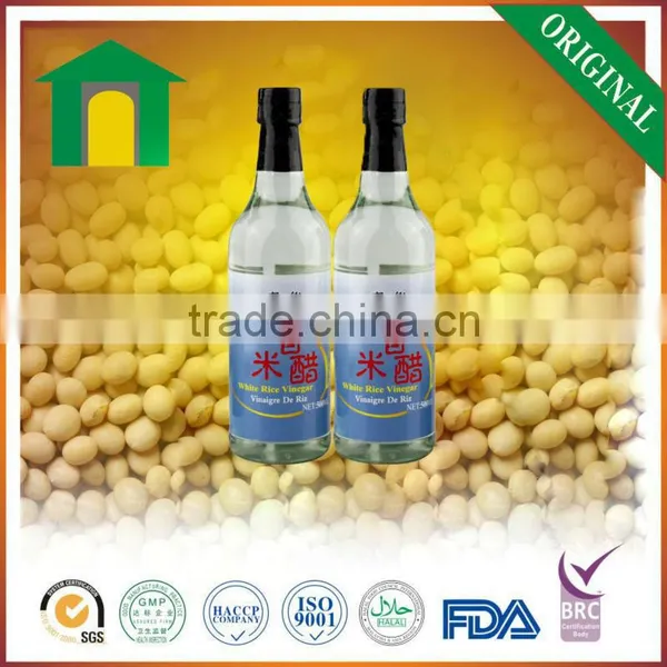 Chinese Natural Brewing Halal White Rice Vinegar 500ml In Bulk