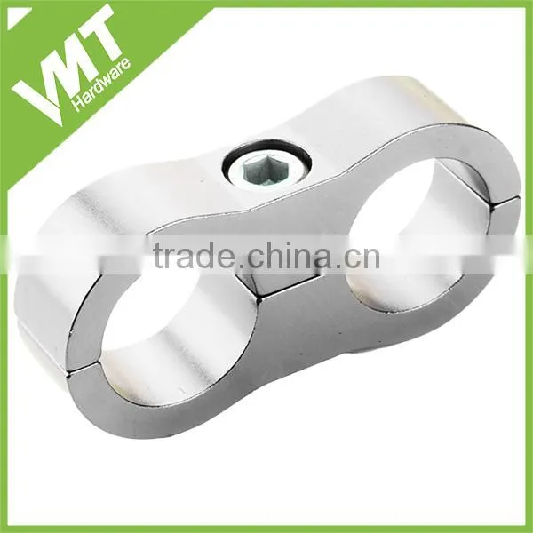 AN6 Anodized Black Braided Dual 2 Holes Hose Separator photo-4