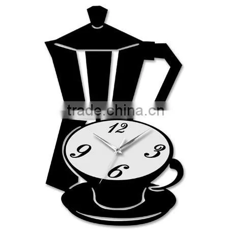 Coffee Cup Design Wall Clock 2015 Newest Decorative Wall Clock Digital Wall Clock Modern Wall Clocks for Home Decor photo-1