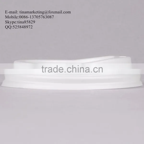 EcoChoice 10-20 Oz. White Compostable and Biodegradable Paper Hot Cup Lid photo-6