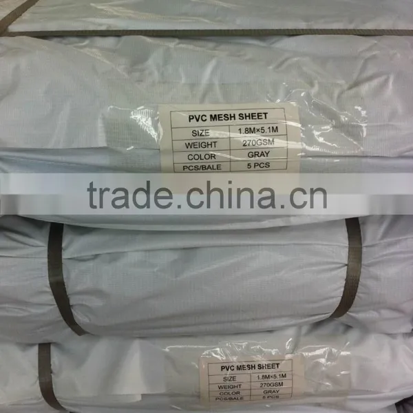 Flame Retardant PVC Dip Mesh Sheet 270GSM 1000D/14X14 photo-4