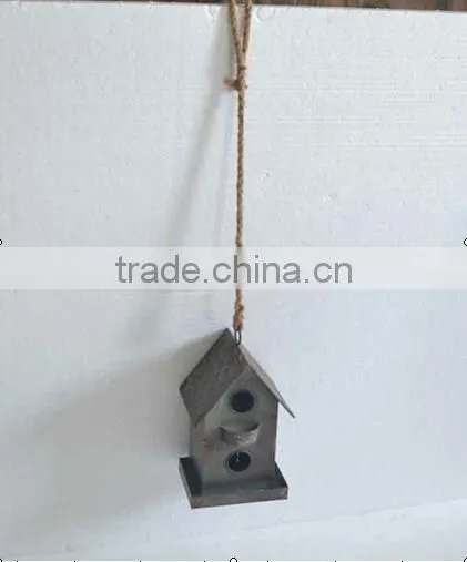 Adorable Industrial Galvenized Metal Bird Feeder House photo-6