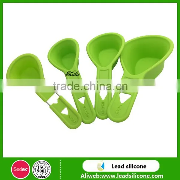 Custom adjustable Silicone Measuring Spoon ,Measuring Cup And Spoon Set