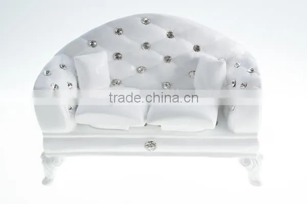 Wholesale Polyresin Decorative Sofa Jewelry Box With Swarovski Crystals photo-2
