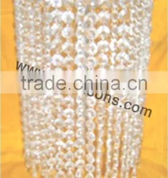 Crystal Beaded Pillar Candle Holder/ Crystal Wedding Centerpiece/Table Candlesticks photo-4