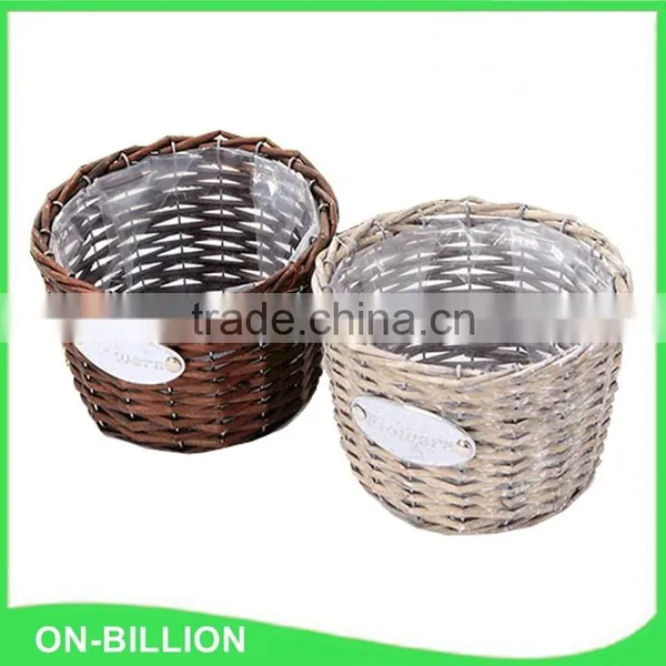 Promotional Round Natural Wicker Garden Basket for Flower photo-2