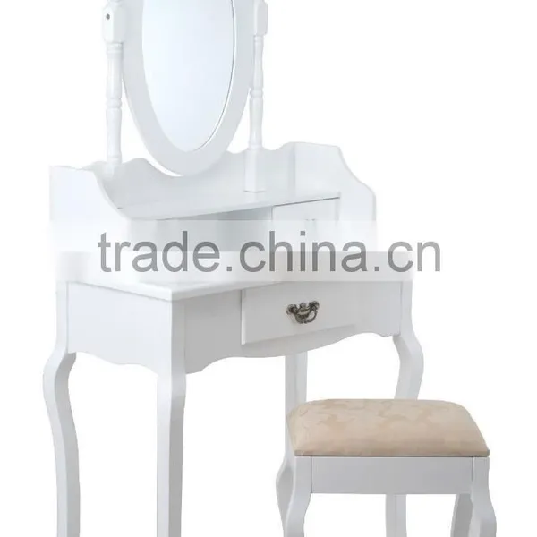 Morden White Home Furniture K/d Dressing Table With Mirror