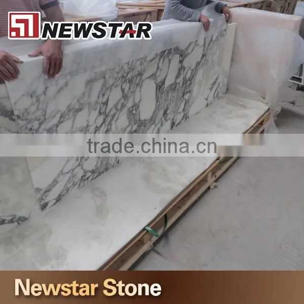 Newstars Stone Kitchen Prefab Marble Arabescato White Countertop photo-5