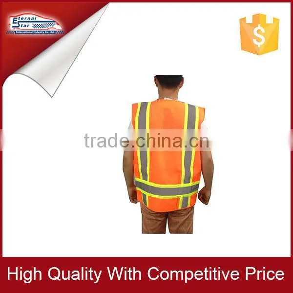 Multi-pockets Orange Reflective Safety Vest photo-3