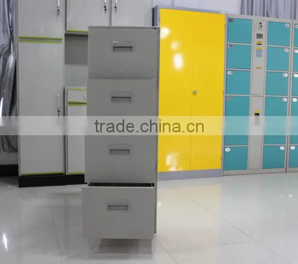 Office Funture 4 Drawer Vertical Cold Rolled Steel Filing Cabinet With Lock Key photo-5