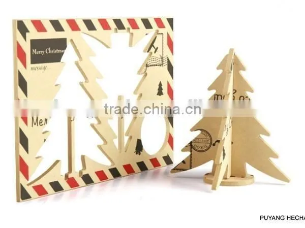 2016 Art Craft Custom Made DIY Wooden Card Wood Crafts/gifts in Laser Cut Engraving photo-3