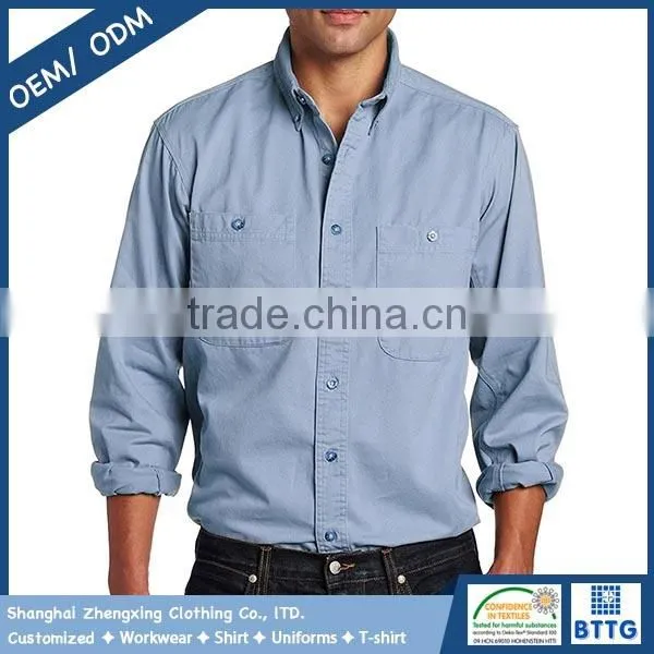 100%Cotton Drill 21*21 Workwear Men's Logger Shirt With Machine Wash photo-3