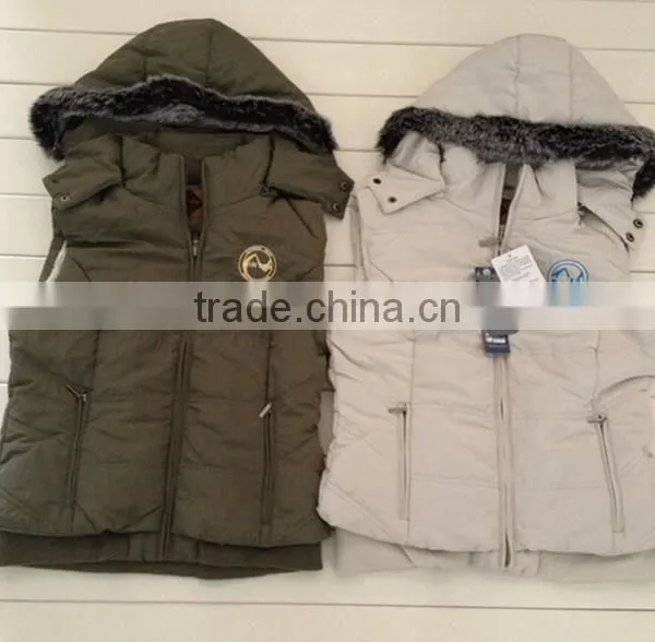 Lady 100%Polyester Padded Vest Garment Stocklots photo-2