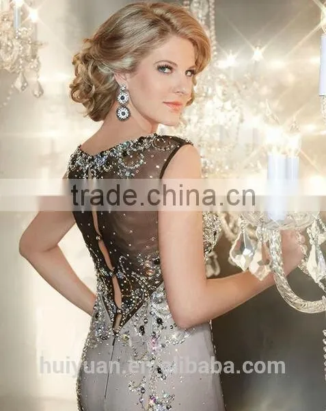 Black Beaded Halter Chiffon Inexpensive Mother of the Bride Outfits photo-3