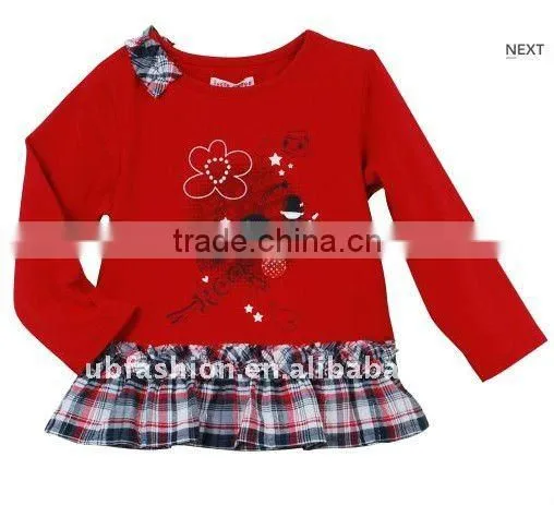 Cotton Check With Applique Children's T-shirts