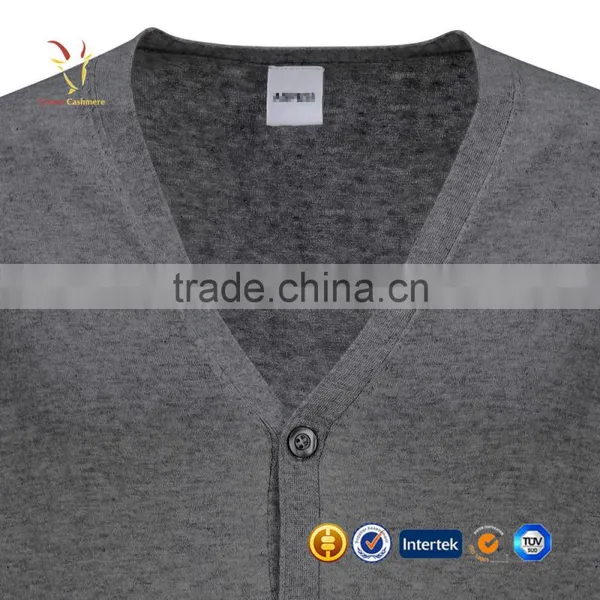 V-Neck Knitted Men Cadign Sweaters New Design Men Cashmere Sweater photo-3